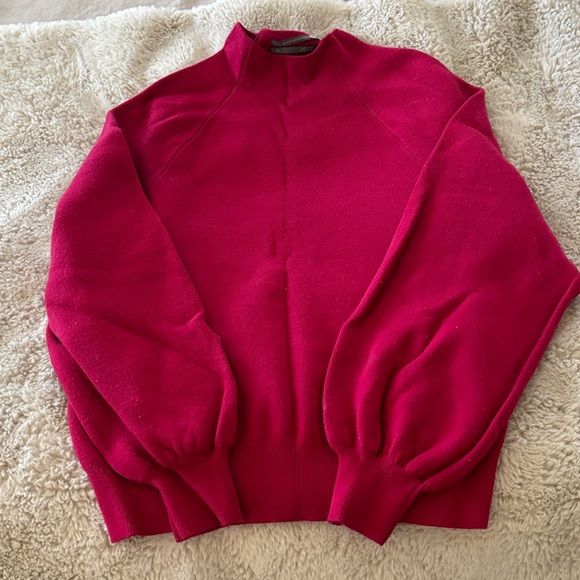 Anthropologie Cherry Red Turtleneck Sweater - Picture 1 of 3